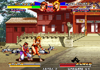 Ninja Master's (Arcade) screenshot: Gals fight