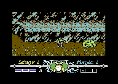 Golden Axe (Commodore 64) screenshot: Sleeping dragon