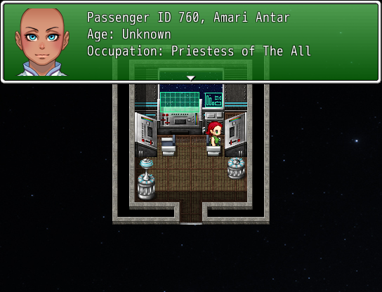 Space Pilgrim: Episode II - Epsilon Indi (Windows) screenshot: Reading one of the passenger files