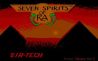 The Seven Spirits of Ra (DOS) screenshot: Title