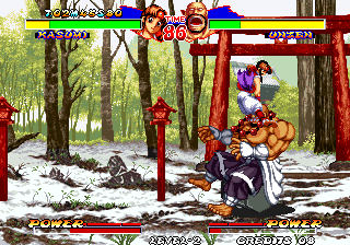 Ninja Master's (Arcade) screenshot: Sit on rival
