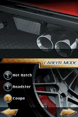 Corvette Evolution GT (Nintendo DS) screenshot: Career Mode - Rookie - Coupe