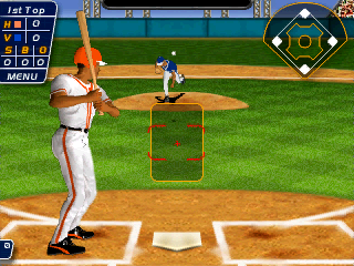 Baseball Addict (Windows Mobile) screenshot: Pitcher throwing the ball