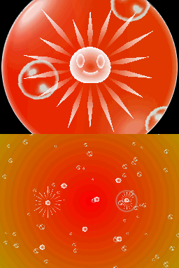 Electroplankton (Nintendo DS) screenshot: A singing Sun-Animalcule.