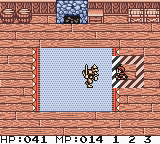 Quest: Brian's Journey (Game Boy Color) screenshot: First fight