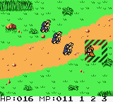Quest: Brian's Journey (Game Boy Color) screenshot: Strange creatures