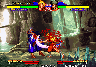 Ninja Master's (Arcade) screenshot: Blood slash