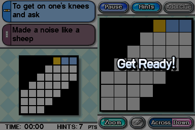 CrossworDS (Nintendo DS) screenshot: Get ready!