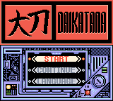John Romero's Daikatana (Game Boy Color) screenshot: Main menu
