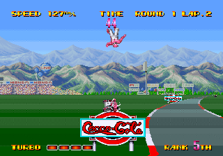 Riding Hero (Arcade) screenshot: Little crash
