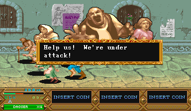 Dungeons & Dragons: Tower of Doom (Arcade) screenshot: Cut-scene