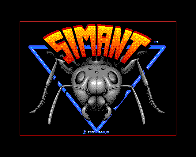 SimAnt (Amiga) screenshot: Title screen (Hi-Res version)