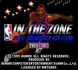 NBA in the Zone 2000 (Game Boy Color) screenshot: Title screen