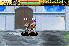 Advance Guardian Heroes (Game Boy Advance) screenshot: Duel - VS mode against CPU. Simple, but fast and funny fighting option.