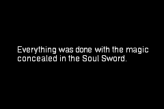 Advance Guardian Heroes (Game Boy Advance) screenshot: Some story from the beginning. The game has several simple texts in this type.