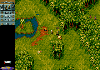 Cannon Fodder (Genesis) screenshot: Quicksand!