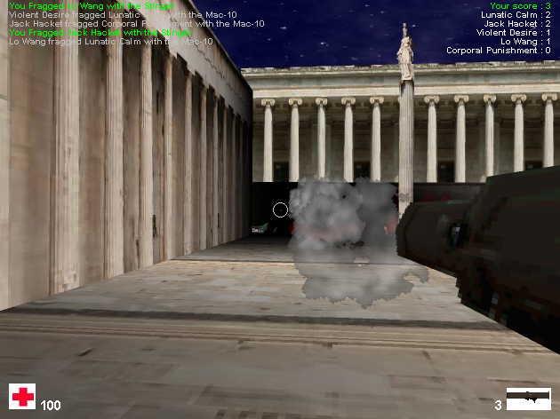 Ancient Arenas (Browser) screenshot: A lot of smoke and blood.