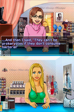 Sprung (Nintendo DS) screenshot: Becky doesn't know what to say....