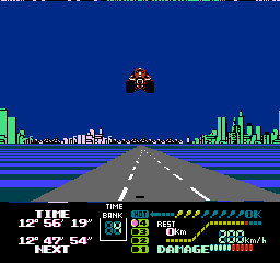 Famicom Grand Prix II: 3D Hot Rally (NES) screenshot: Wooooo!