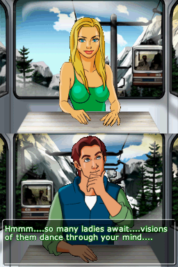 Sprung (Nintendo DS) screenshot: Brett has many things on his mind.