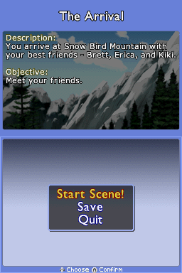 Sprung (Nintendo DS) screenshot: Mission briefing.