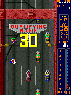 Rally Bike (Arcade) screenshot: Ready to race.