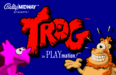 Trog! (Arcade) screenshot: Title Screen.