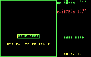 Trek (DOS) screenshot: Alles ist kaputt