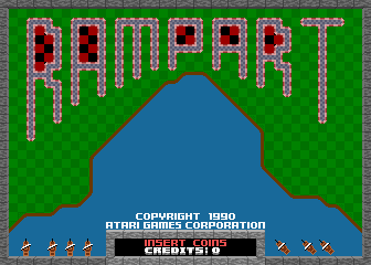 Rampart (Arcade) screenshot: Title Screen.
