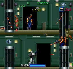 RoboCop (Arcade) screenshot: Battle mess