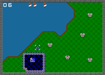 Rampart (Arcade) screenshot: Your defences are built. Place cannons.