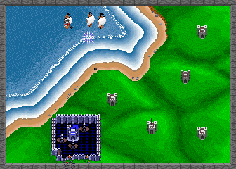 Rampart (Arcade) screenshot: Attack the ships.
