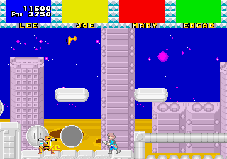Quartet (Arcade) screenshot: Blast it.