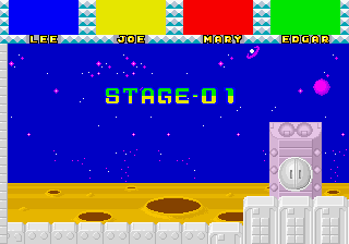 Quartet (Arcade) screenshot: Stage 01.