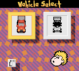 Racin' Ratz (Game Boy Color) screenshot: Pick your car