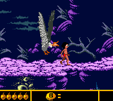 Walt Disney's The Jungle Book: Mowgli's Wild Adventure (Game Boy Color) screenshot: Racing a vulture.