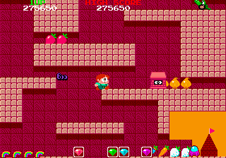 Rainbow Islands (Arcade) screenshot: Deadly wall-block