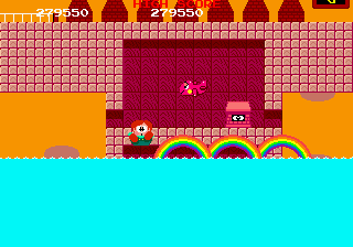 Rainbow Islands (Arcade) screenshot: Flood