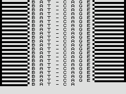 Bat Cage (ZX81) screenshot: Title screen