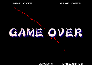 Ninja Master's (Arcade) screenshot: Game over