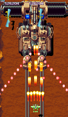 19XX: The War Against Destiny (Arcade) screenshot: Another boss - now, giant train