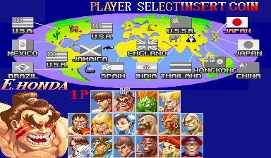 Super Street Fighter II (Arcade) screenshot: Player select