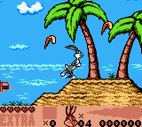 Looney Tunes: Carrot Crazy (Game Boy Color) screenshot: Bugs Bunny running around collecting carrots