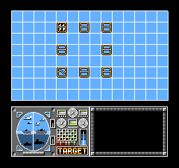 NavyBlue (NES) screenshot: Using radar can detect enemy ships