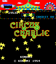 Circus Charlie (Arcade) screenshot: Title Screen.