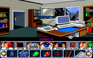 Das Telekommando kehrt zurück (Amiga) screenshot: Here is the fax and a top modern PC. But someone has deleted the operating system.