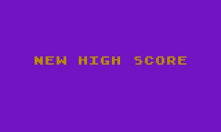 Nerm of Bemer (Atari 8-bit) screenshot: A new high score