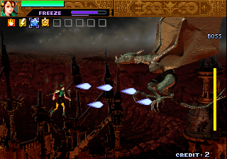 Sol Divide (Arcade) screenshot: Dragon