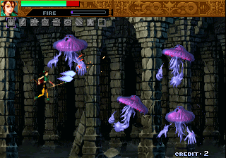 Sol Divide (Arcade) screenshot: Flying Jellyfishes