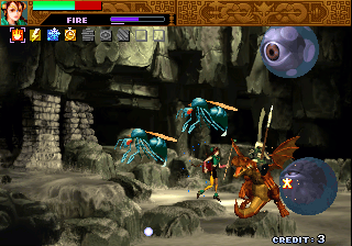 Sol Divide (Arcade) screenshot: Strange creatures pack